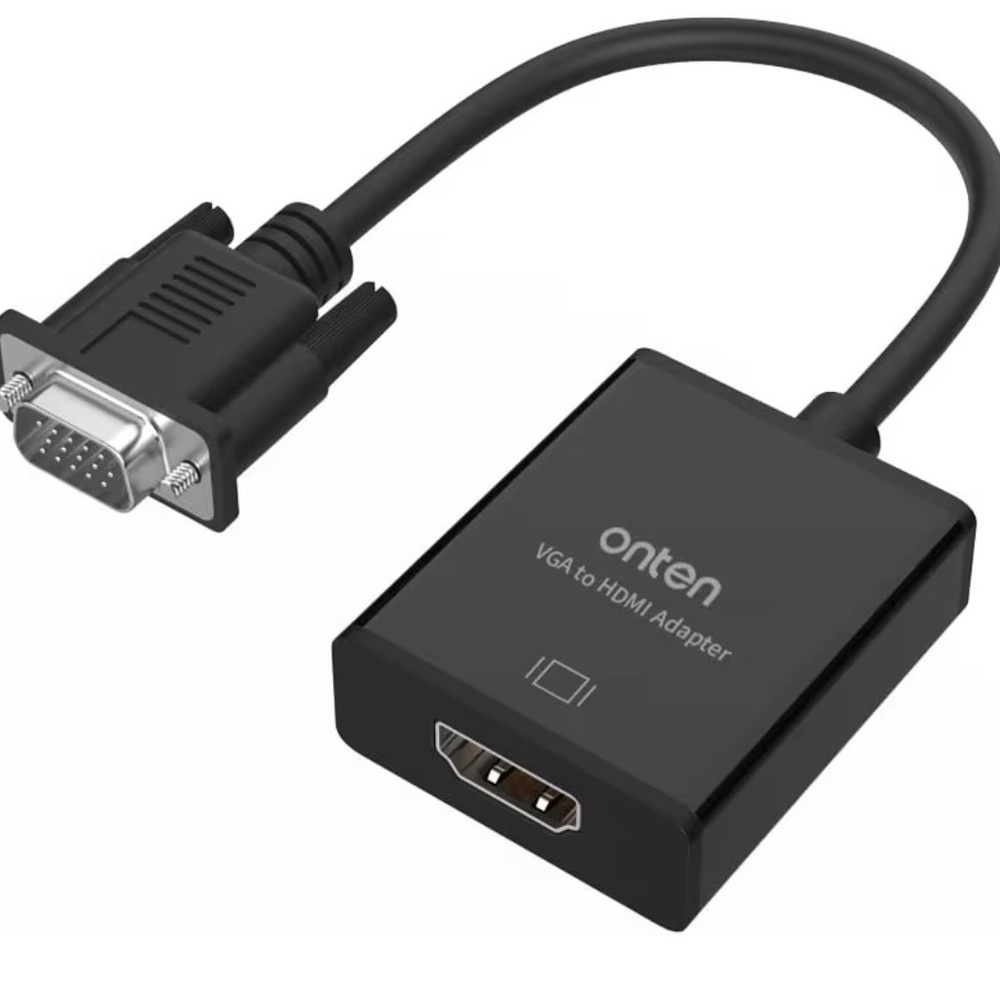 Black VGA to HDMI Adapter